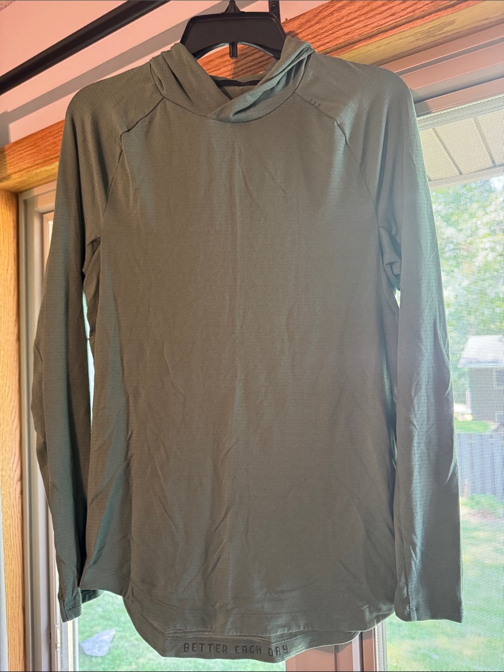 lululemon athletica Olive Green Long Sleeve Hoodie